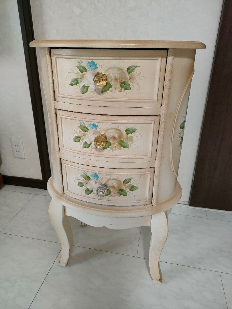 アンティーク ローズ チェスト 電話台 猫脚 家具