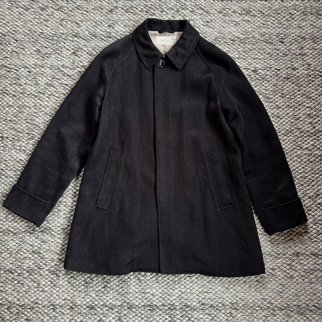 ネストローブ　コンフェクト　厚手の麻のコート　サイズ3 黒