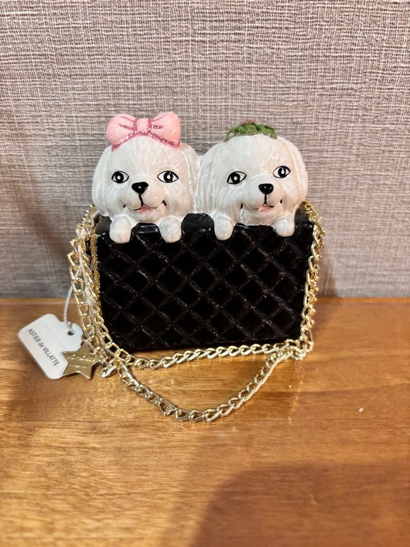 アスティエ　マルチーズ＆バッグ　オーナメント