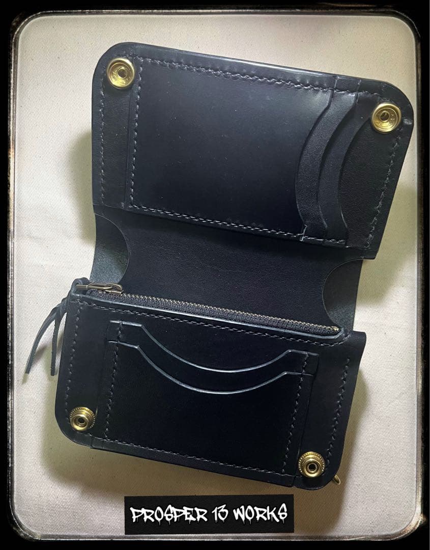 ミドル トラッカーウォレット 姫路レザー タンニン鞣し