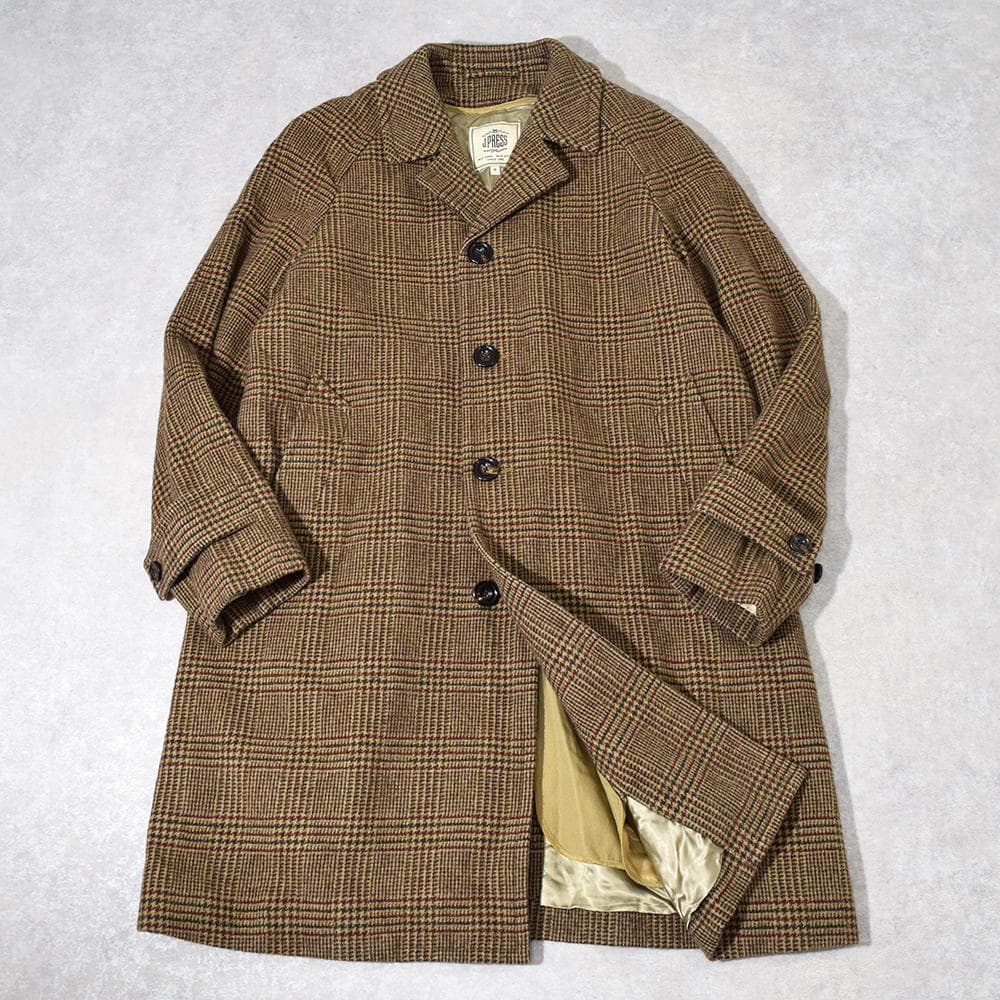 J.PRESS ガンクラブチェック シェットランドツイード バルカラーコート