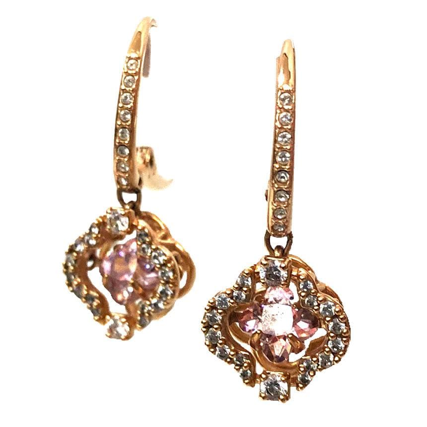 SWAROVSKI Una ドロップピアス ローズゴールド aq12386