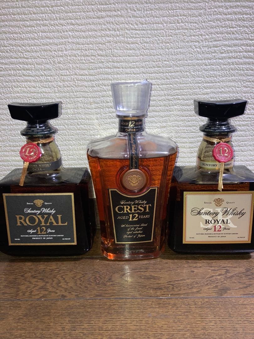 サントリーローヤル12年クレスト12年飲み比べ3本セット