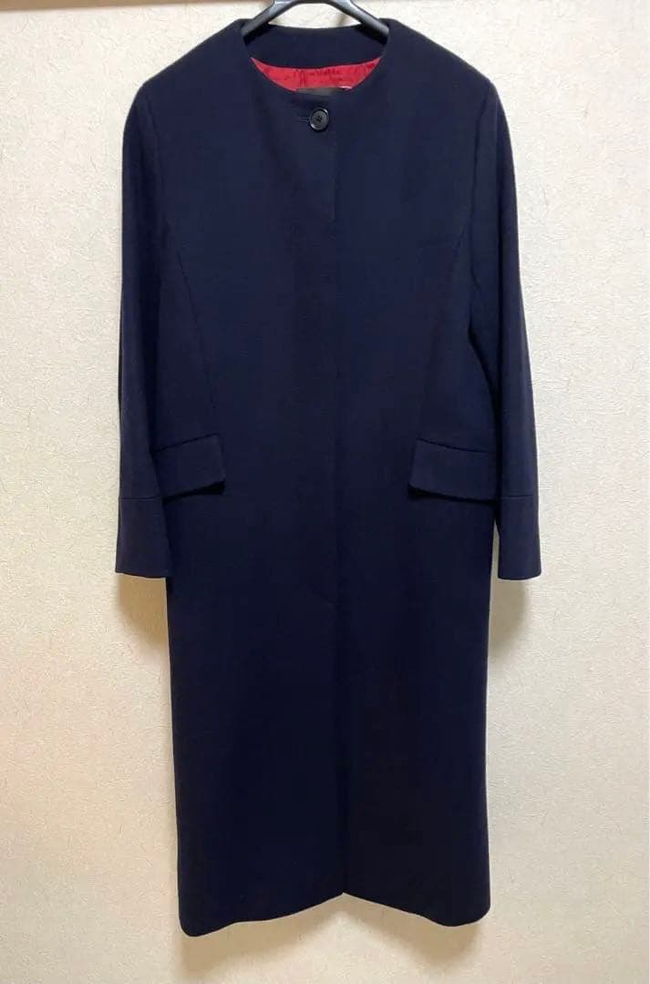 【クリーニング済★美品】Paul Smith バイカラー ノーカラーコート