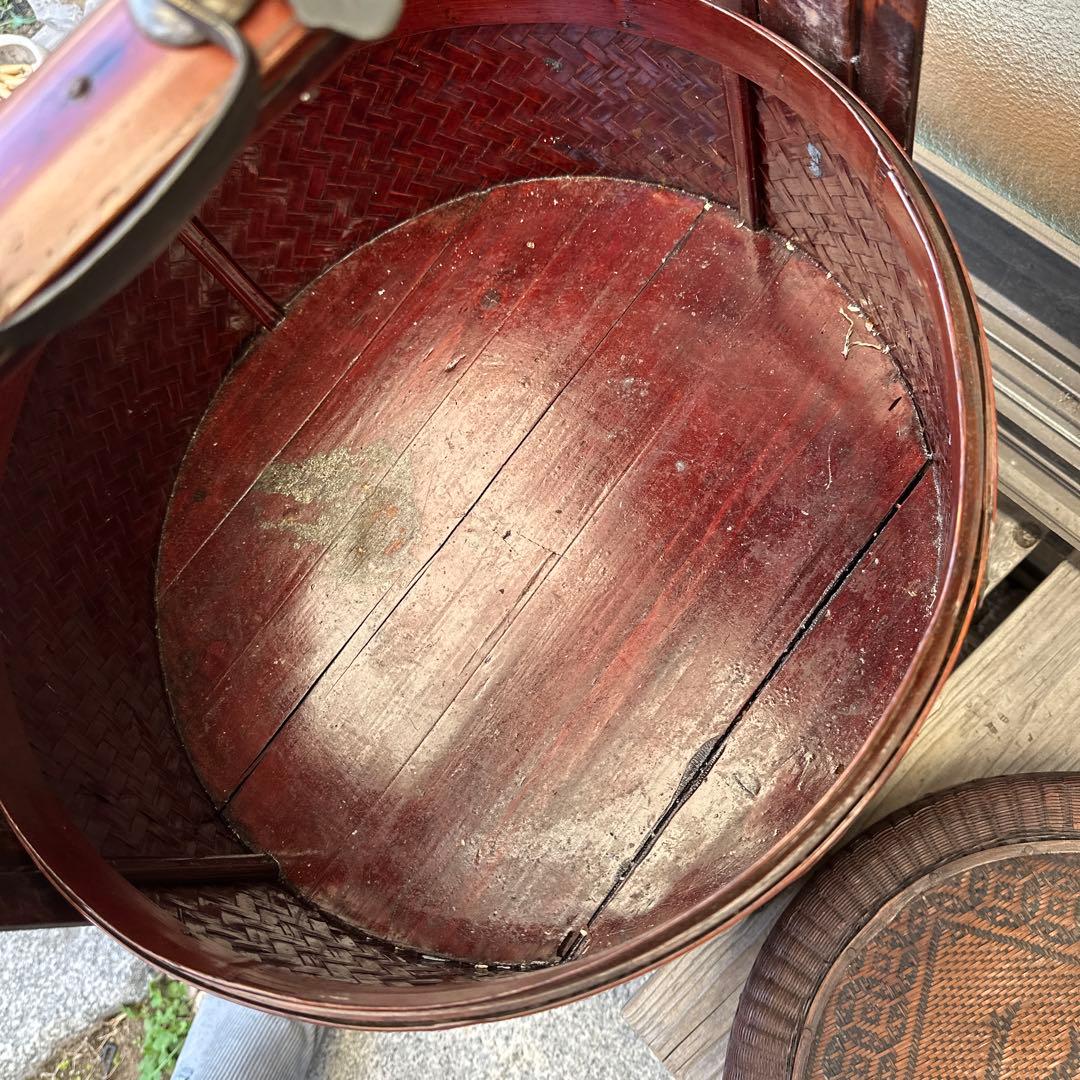 清代の竹細工の食べ物の箱は