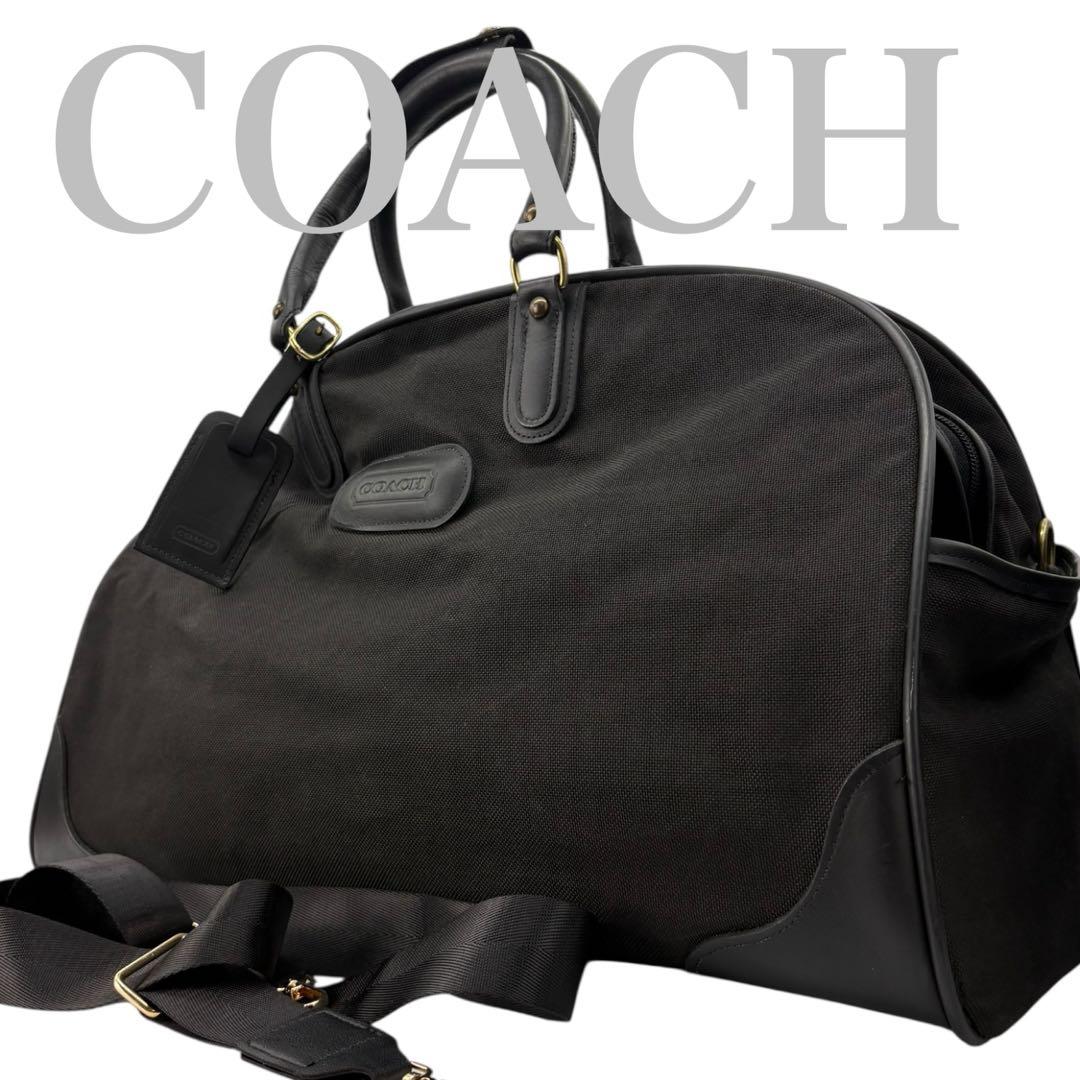 【美品】希少 COACH コーチ ボストンバッグ 2WAY ブラック 黒429