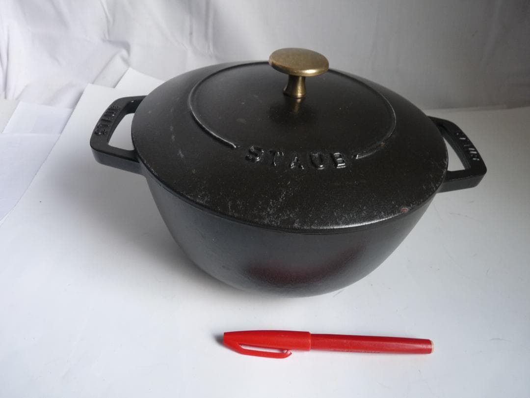 STAUB WA-NABE 20cm 鋳鉄 両手鍋 黒