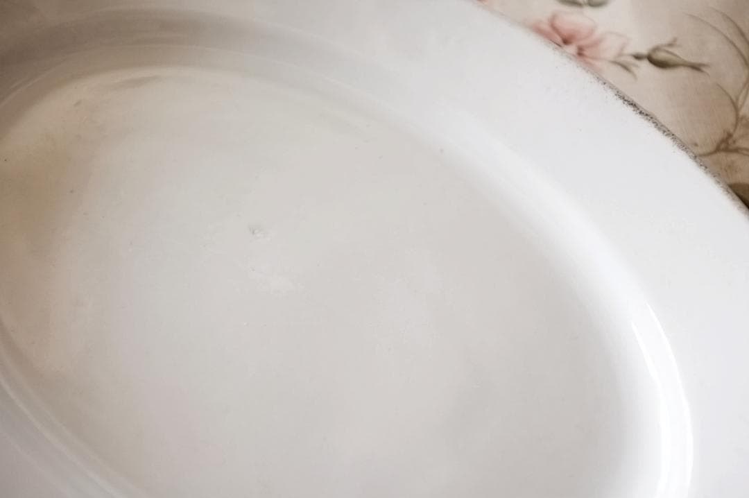 19世紀 フランス 36.5c 白の集約と重厚なオーバルプレートb アンティーク