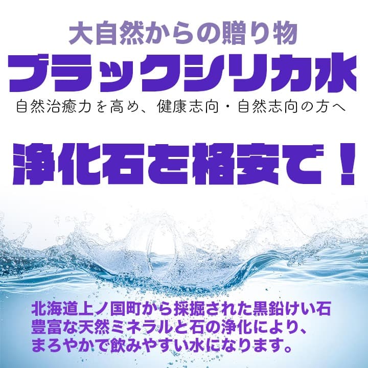 【健康志向 何度も作れる】北海道ブラックシリカ水1ℓ用の浄化石100g