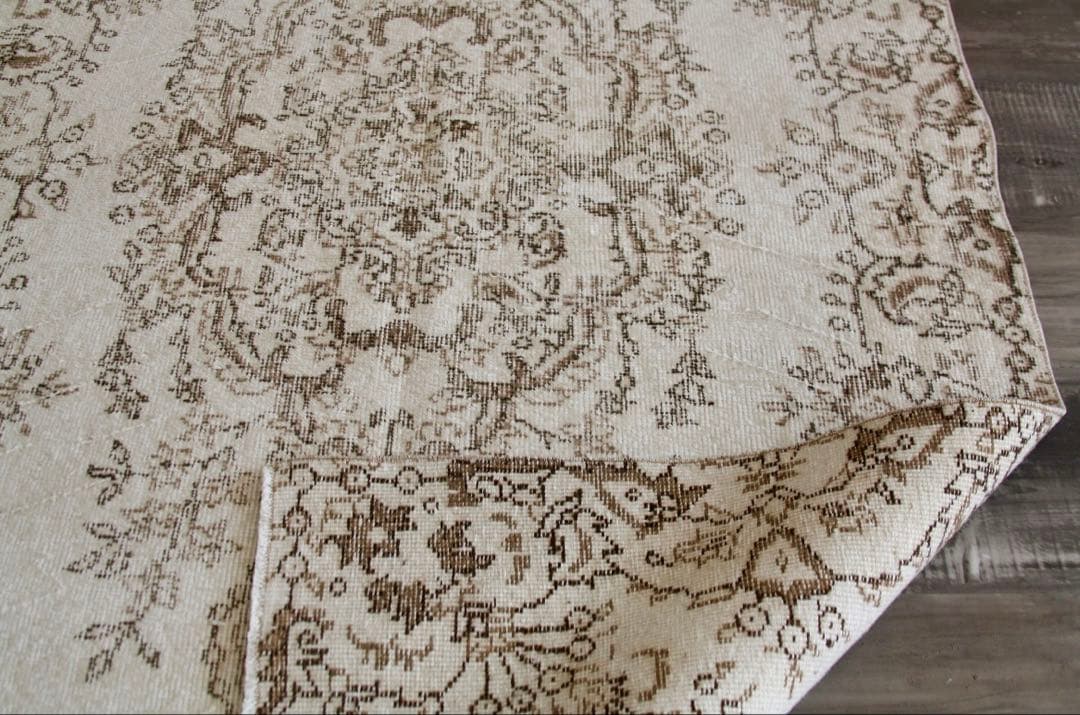 Vintage Turkish Rug トルコラグ モノトーン グレージュ ラグ