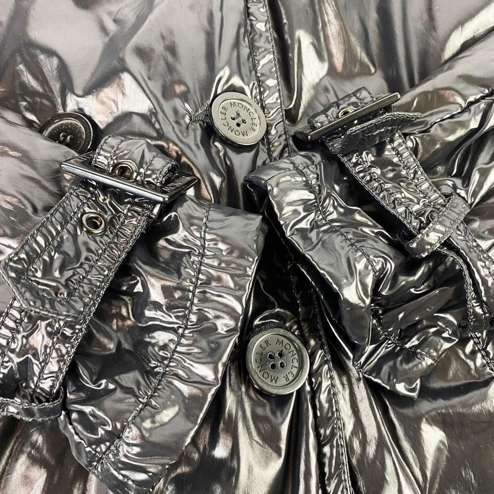 ★極美品★モンクレール ナイロン トレンチコート ロゴワッペン ベルト付き M