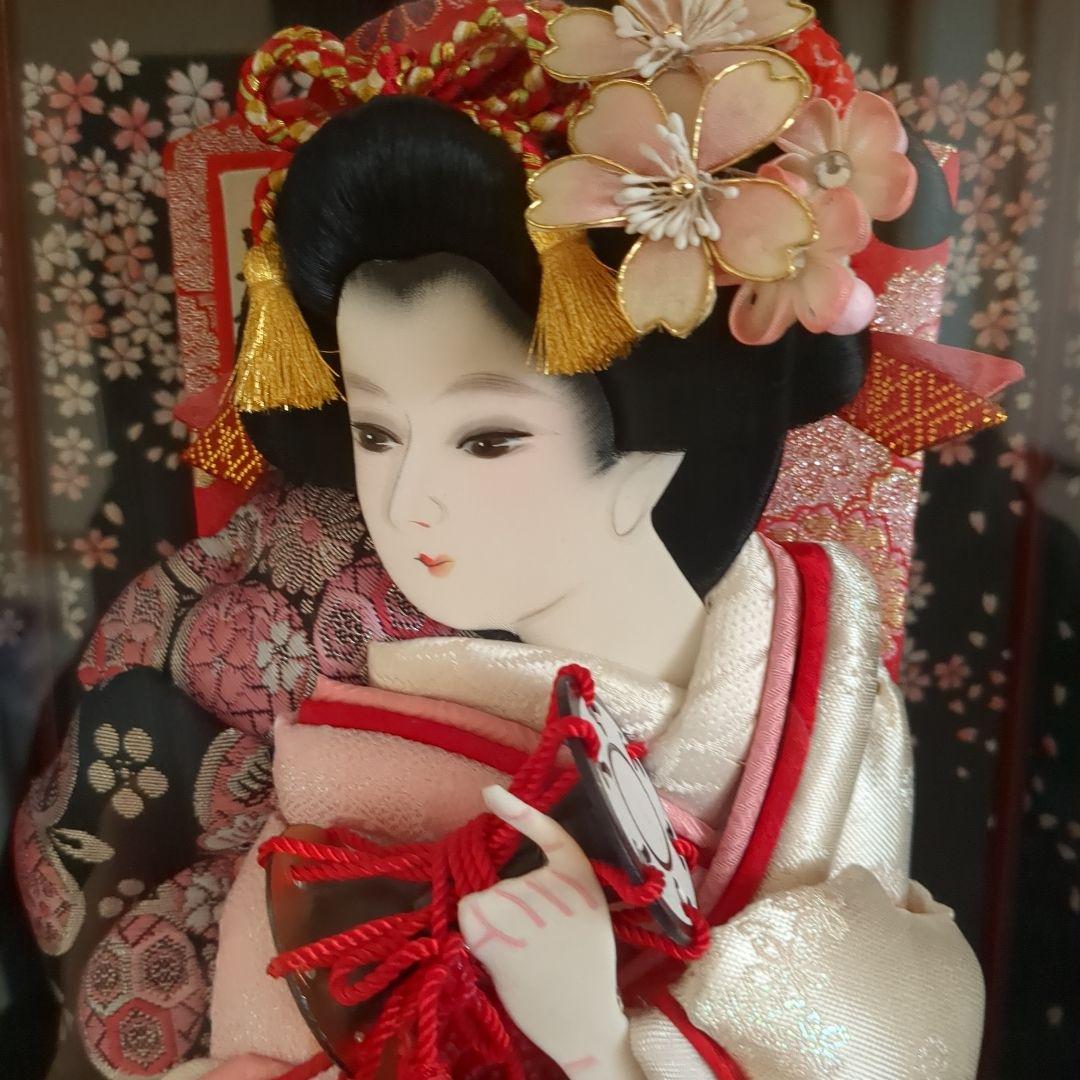 ★羽子板飾★　手づくり押絵羽子板　レトロ　伝統工芸品　アクリルケース入り 日本