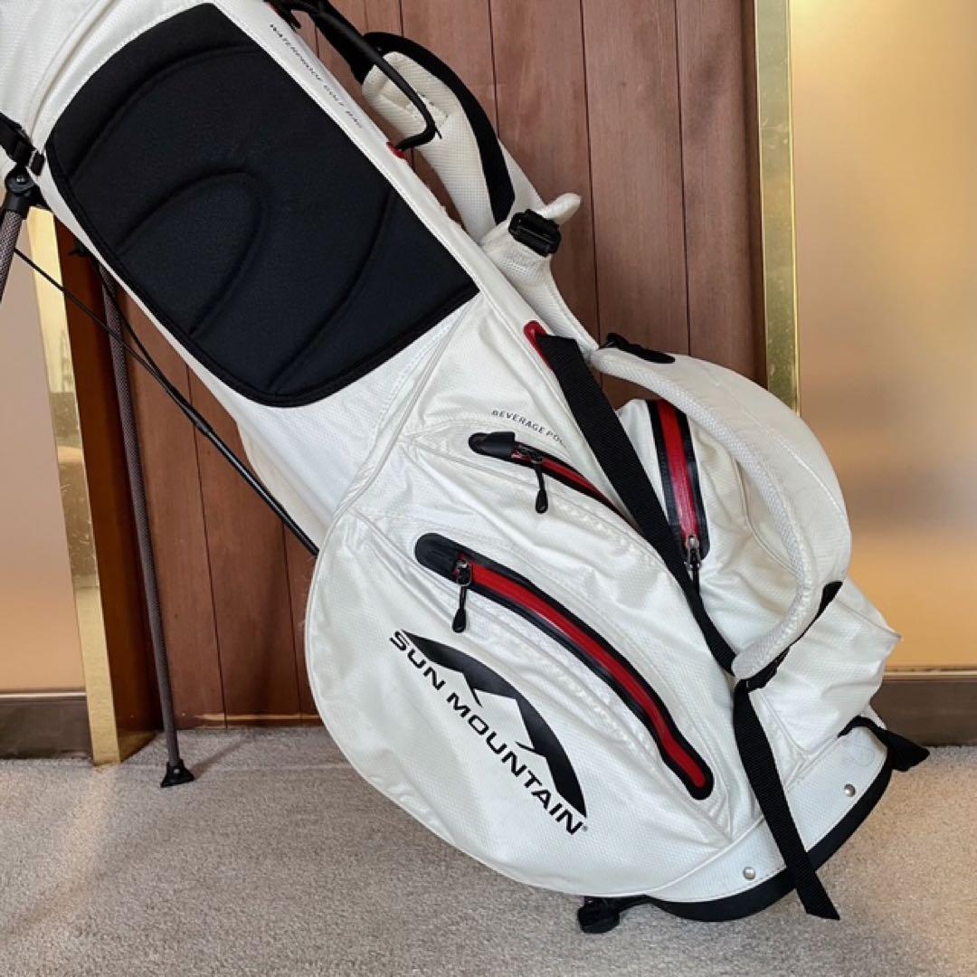 SUN MOUNTAIN・キャディバッグ・スタンド・白・６分割・サンマウンテン