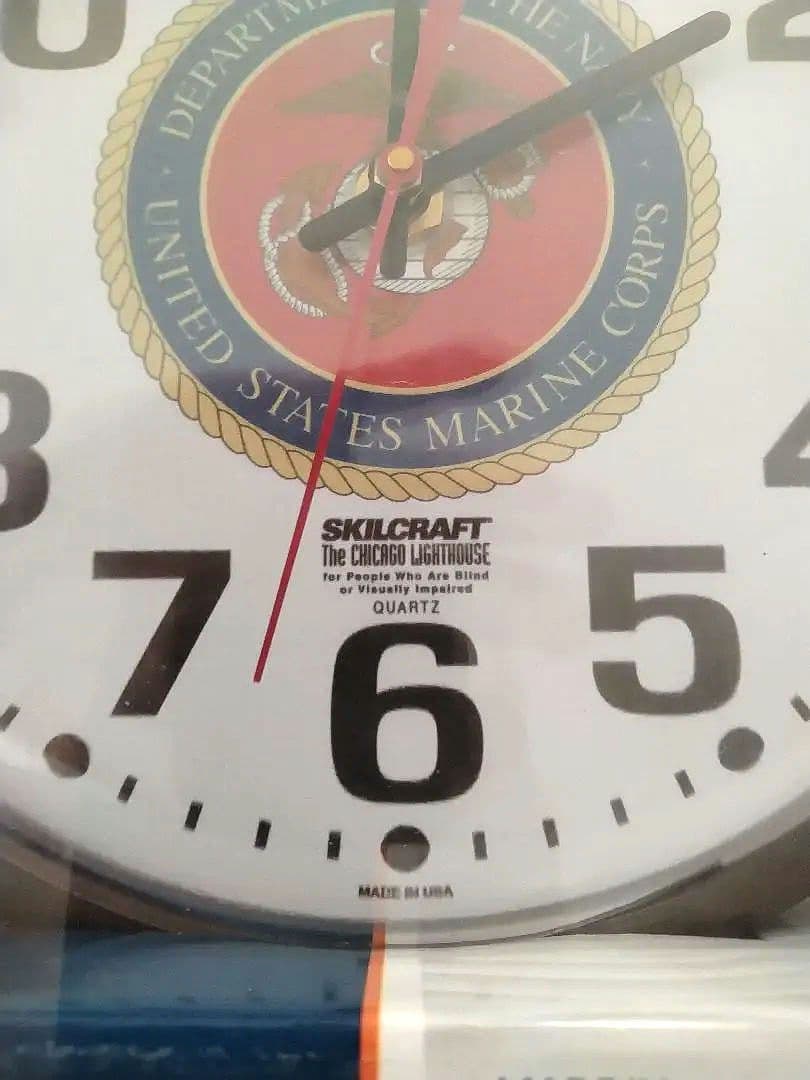 新品 米軍放出 USMC SKILCRAFT ウォールクロック 壁掛け時計 米軍