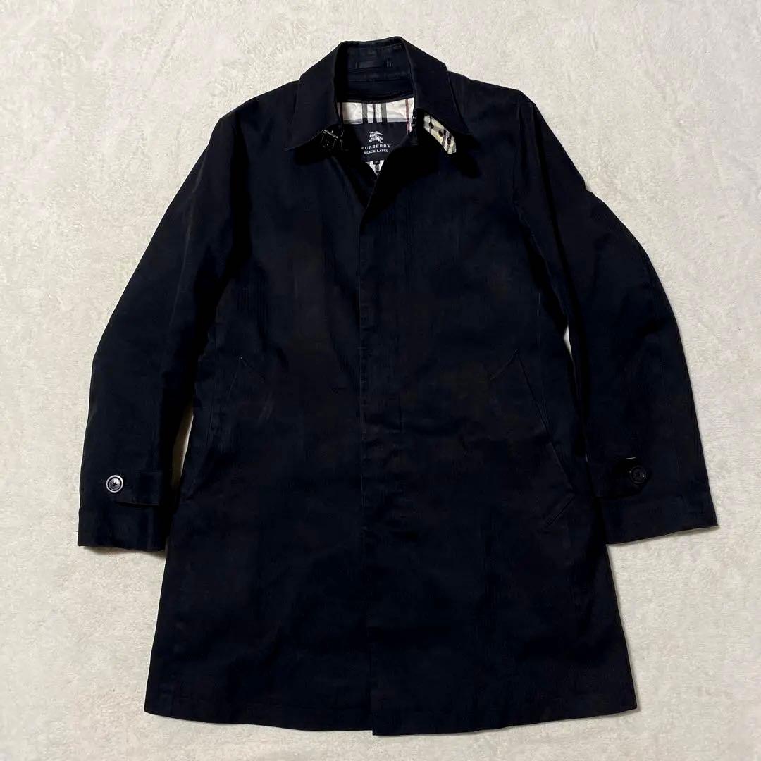 ✨訳あり✨ BURBERRY BLACK LABEL ステンカラーコート　黒