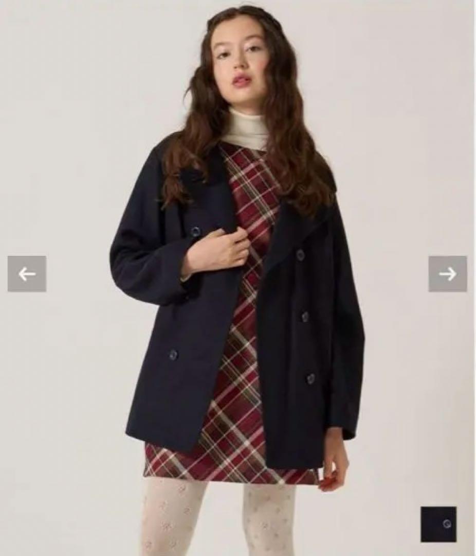 美品♡ tina:jojun ハート刺繍ウールミックスピーコート ティーナ