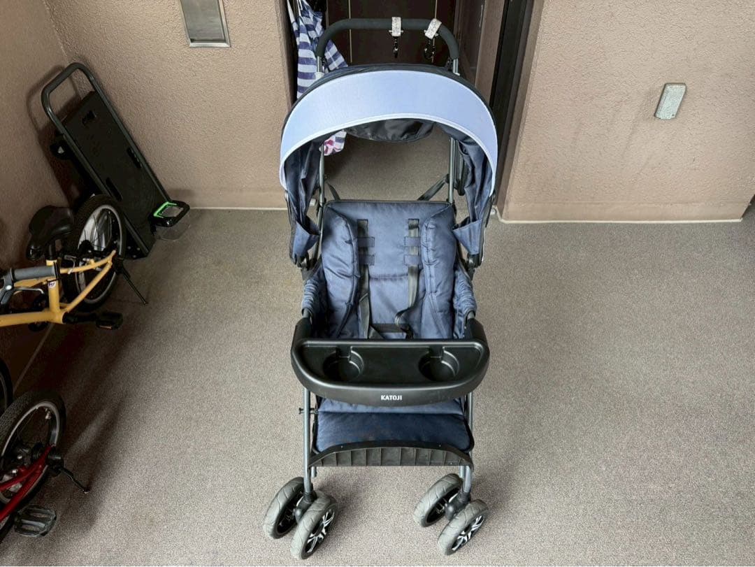 KATOJI 二人でゴー ネイビー ベビーカー 中古品 nk01