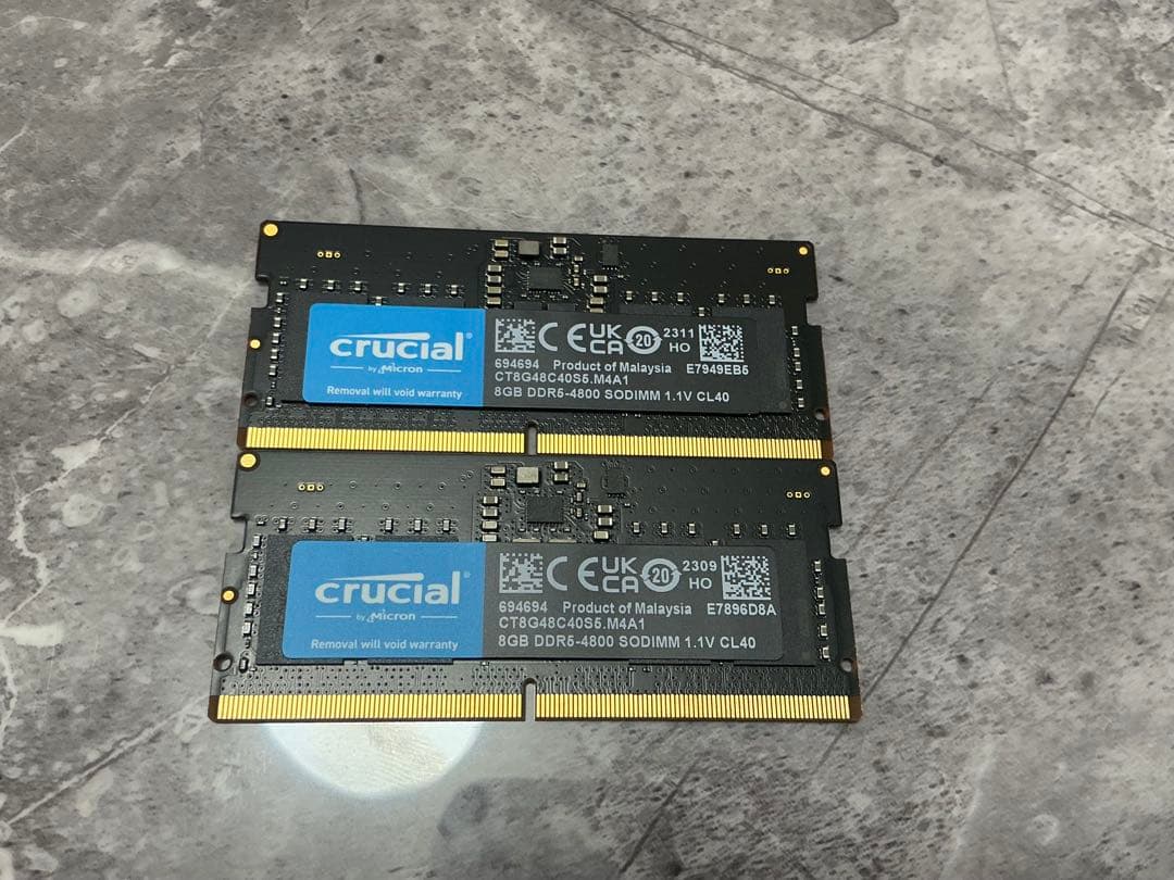 Crucial DDR5 4800 8GB( 2枚) PC5 ノートパソコン用