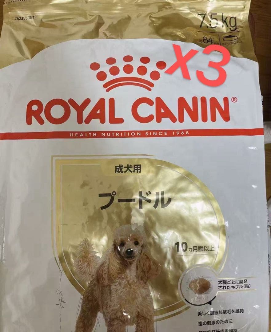  CANIN プードル用ドライフード 7.5kg3袋