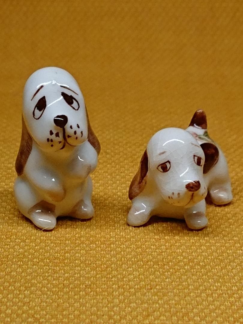【美品】イヌ　犬　陶器　置物　インテリア　工芸品　美術品　A2636