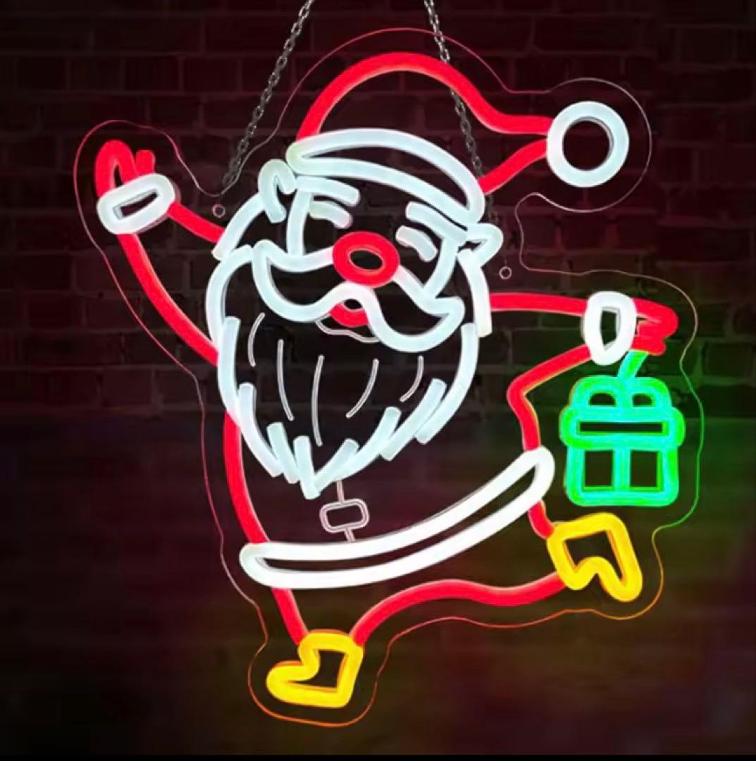 LED ネオンサイン　サンタ　クリスマス　サンタクロース　X‘mas