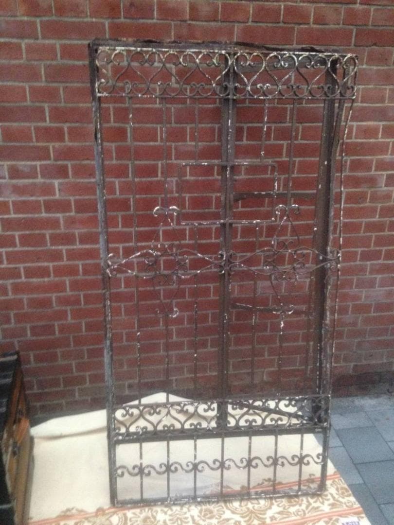 高さ165cmシャビーな古い鉄のアイアンフェンス店舗什器ガーデニング英国イギリス
