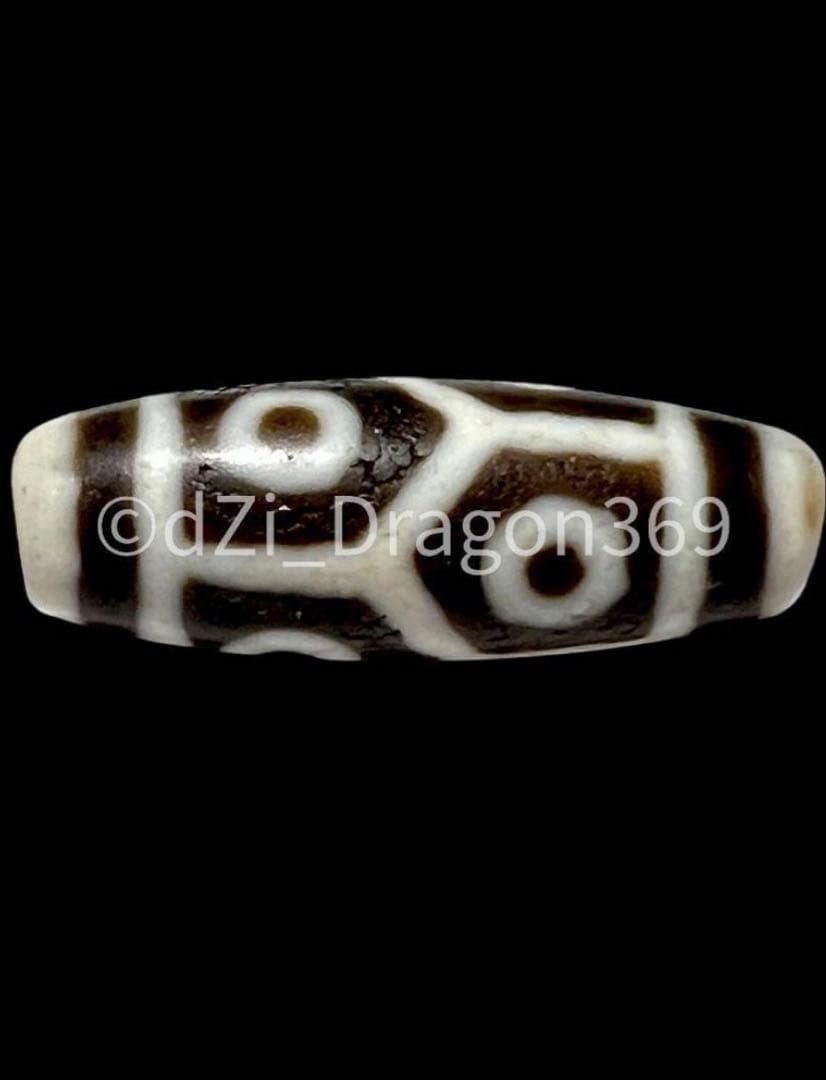 【一点もの】dZi beadsジービーズ 西蔵 上肯 高級藏伝 亀甲長寿六眼天珠