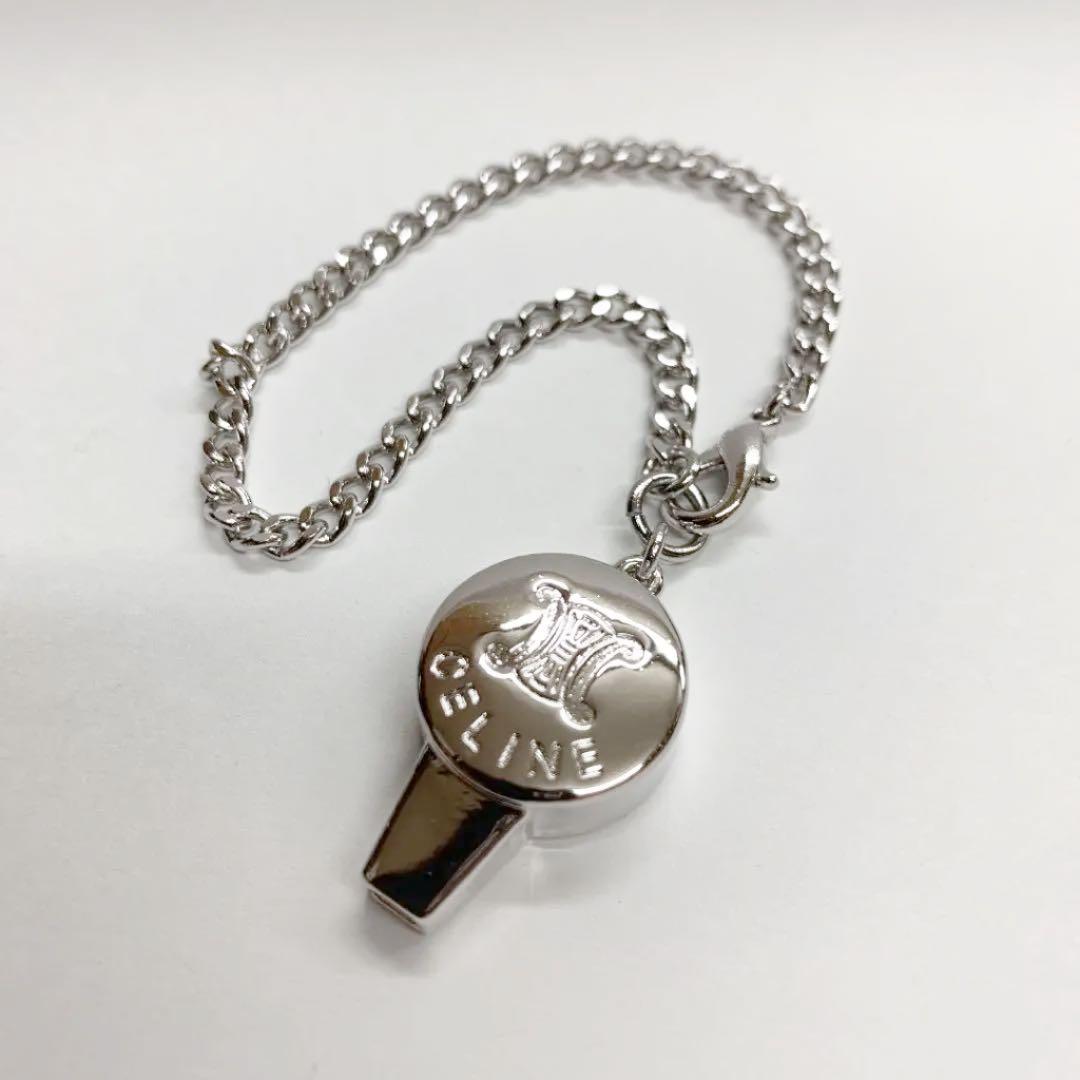 CELINE セリーヌ ホイッスル バッグチャーム キーホルダー 笛 美品