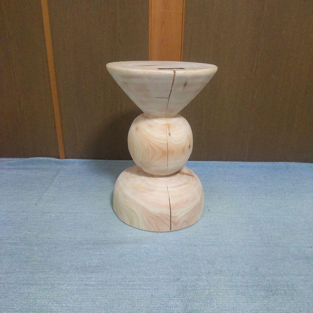 サンタナさん専用檜丸太椅子スツール