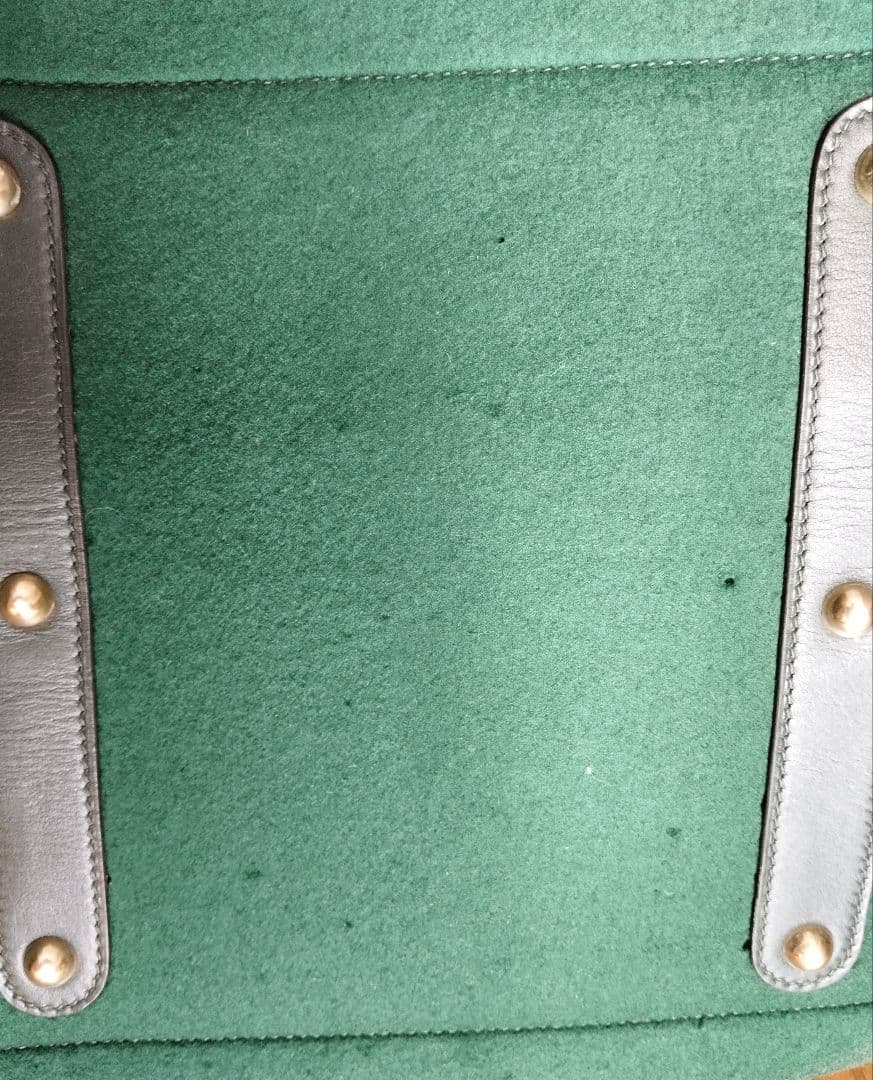 エルメス◇ボストンバッグ◇フェルト✕レザー◇グリーン◇オシャレ◇希少◇格安出品