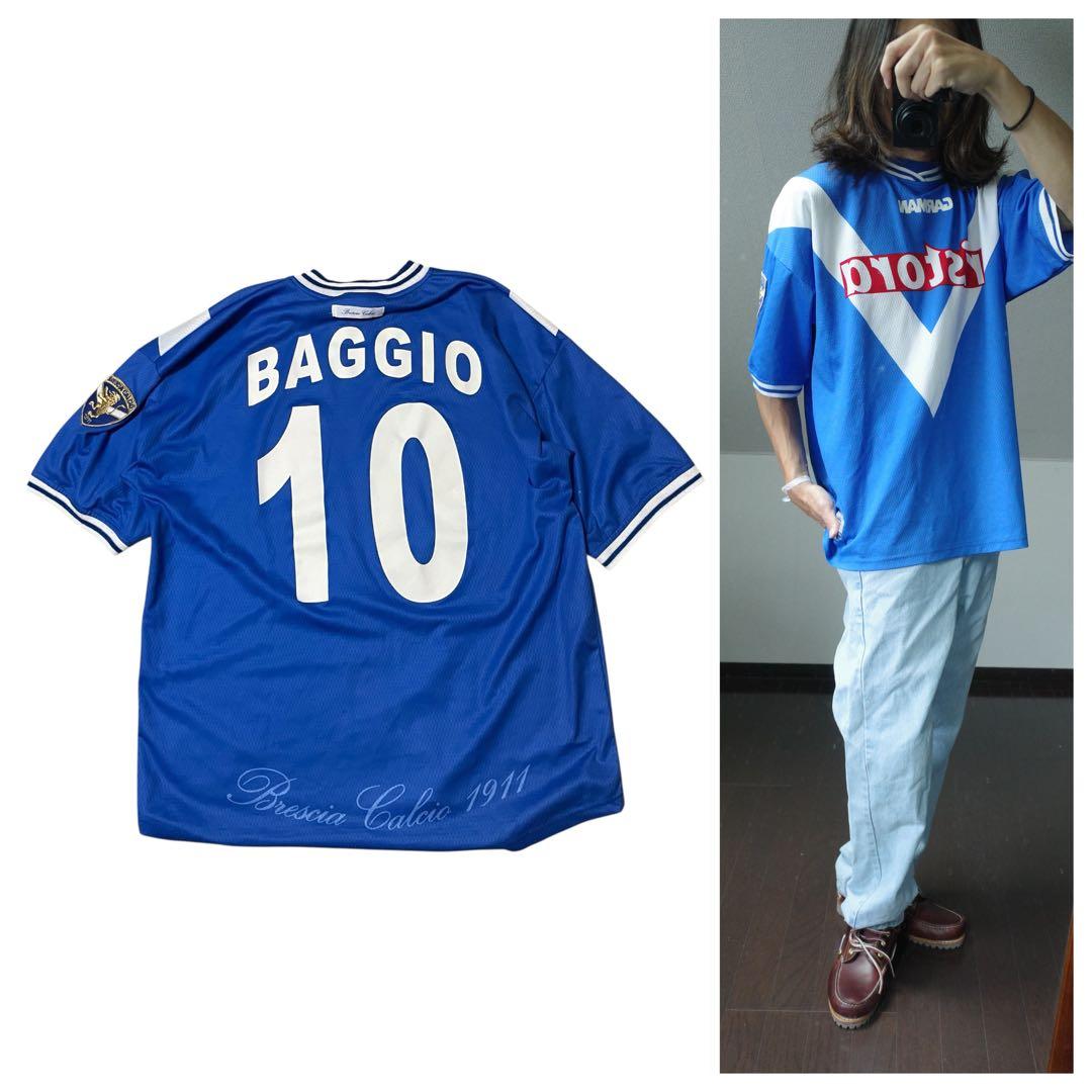 バッジョユニフォームブレシアGARMANセリエAヴィンテージサッカー代表XL