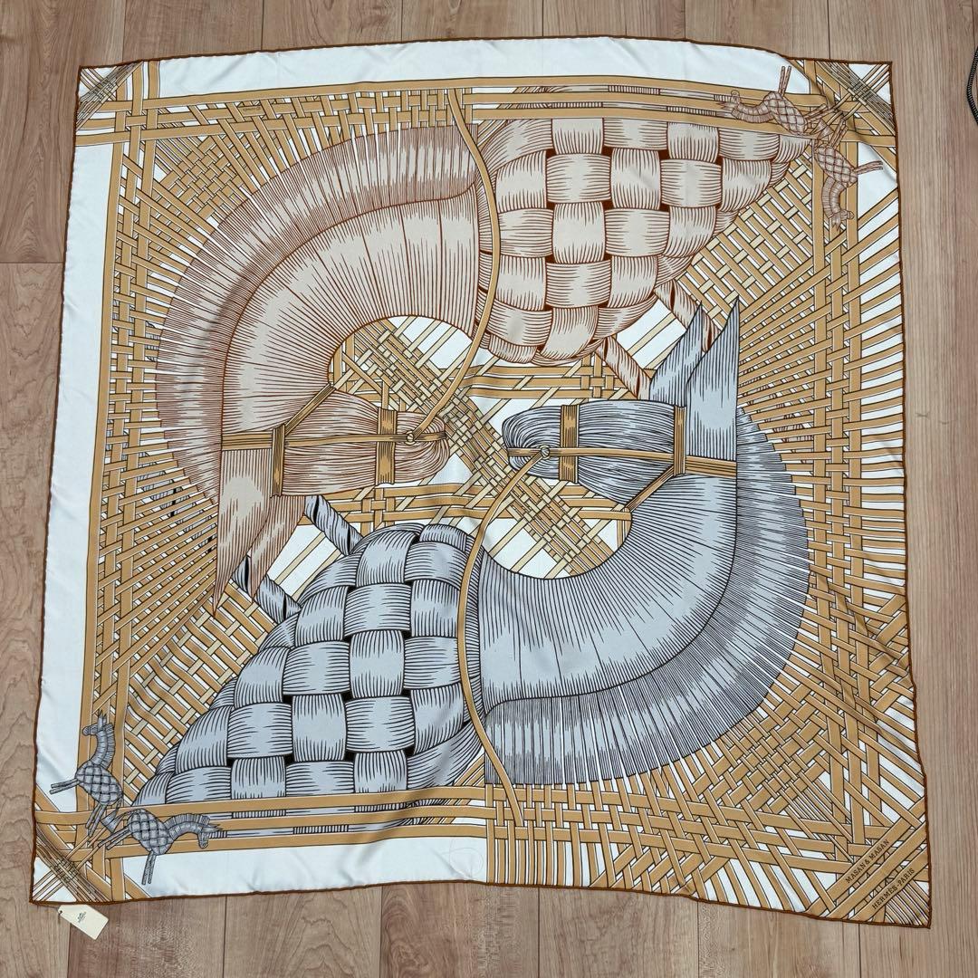 エルメス カレ90 マサンマサン　MASAN＆MASAN スカーフ シルク