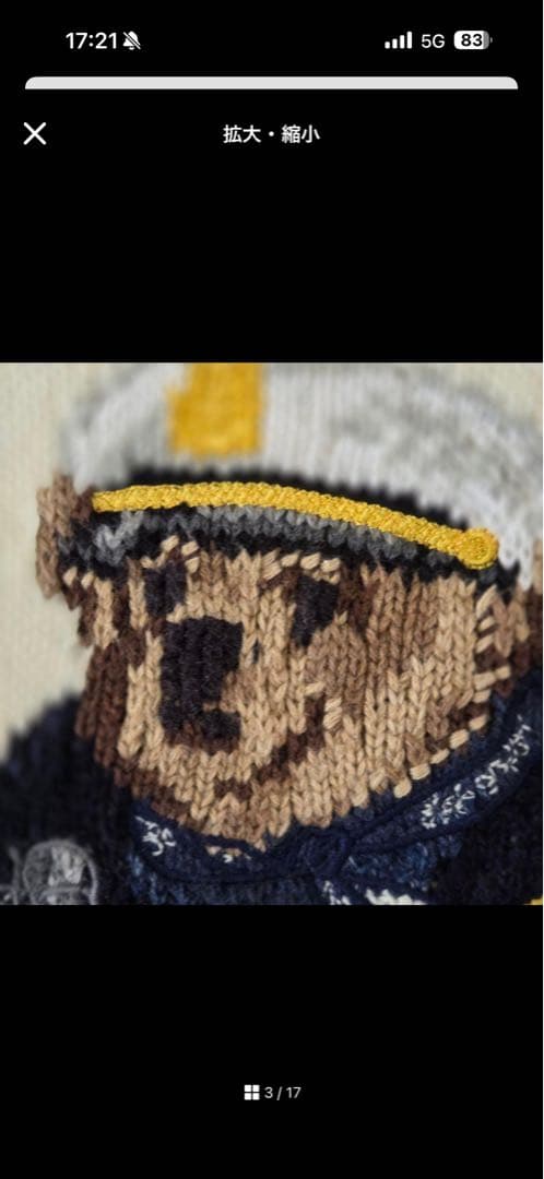 Polo Ralph Lauren キャプテンのクマニット XS
