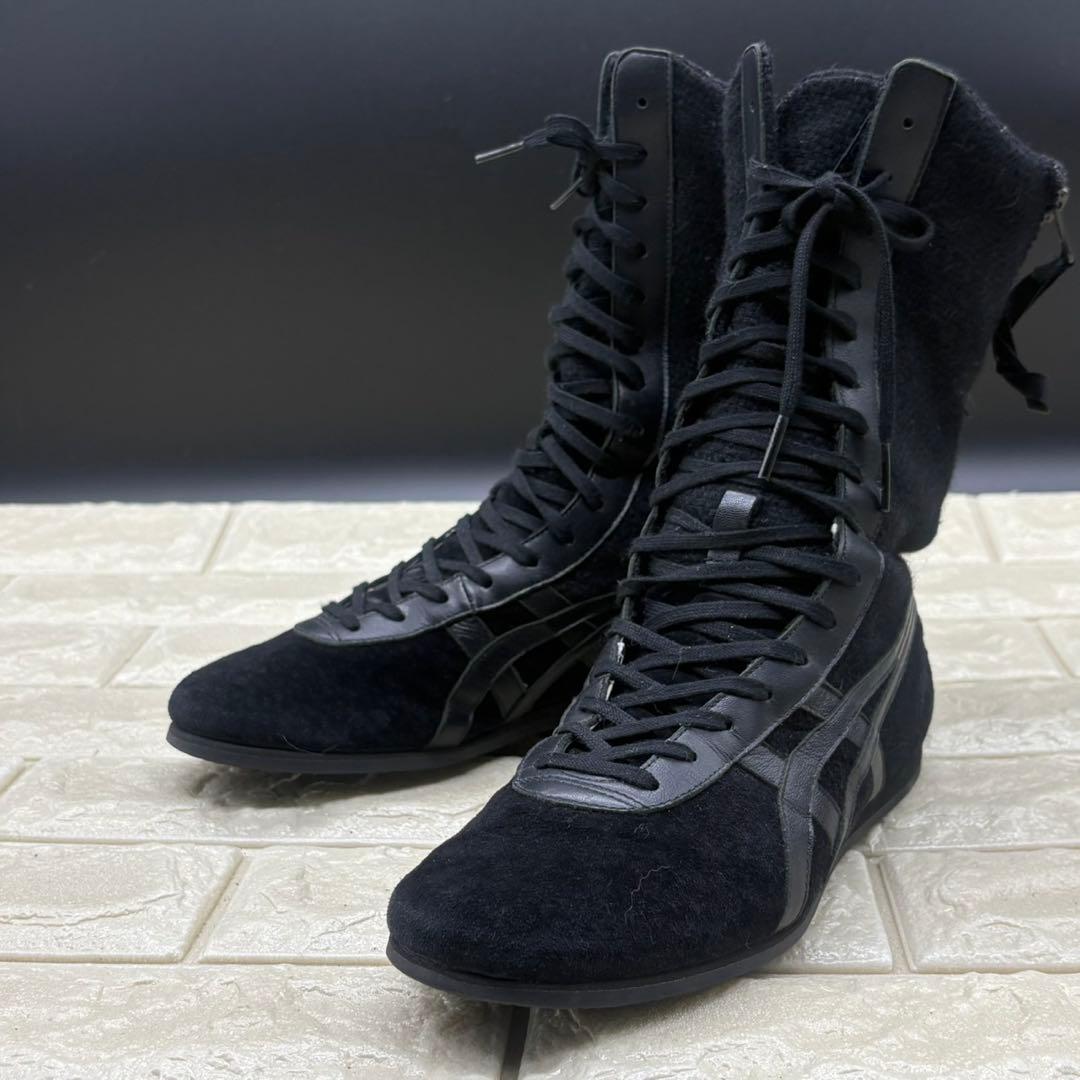 【美品】オニツカタイガー レースアップブーツ タイチ ヒイナ 雛 23 ブラック