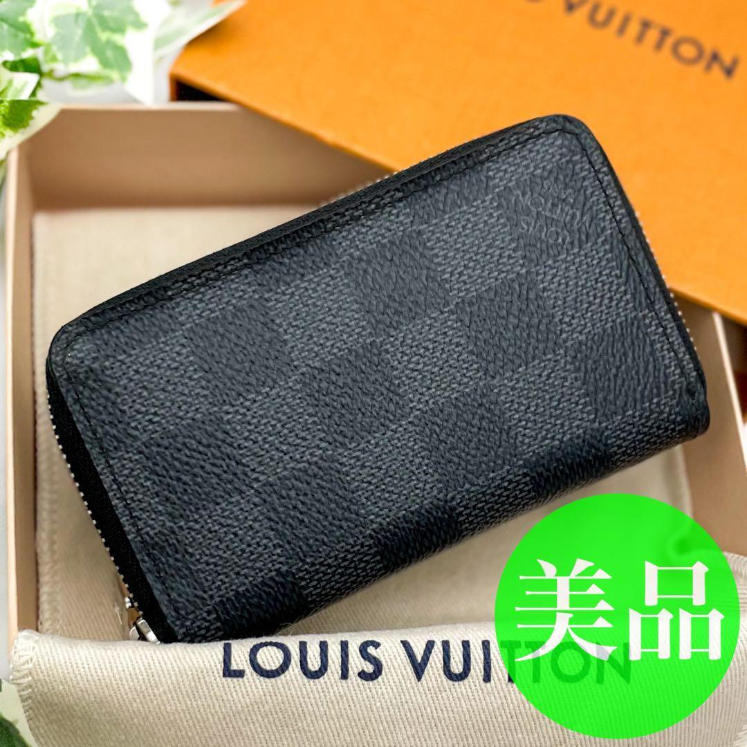 特上美品★ルイヴィトン ダミエ グラフィット ジッピーパース ケース