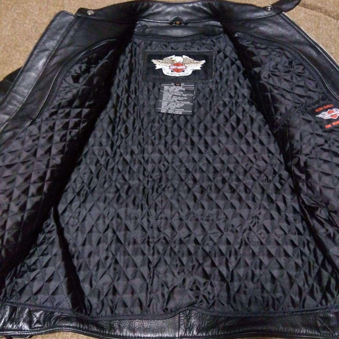 美品 Mサイズ ハーレーダビッドソン 純正ライダースジャケット Wジッパー