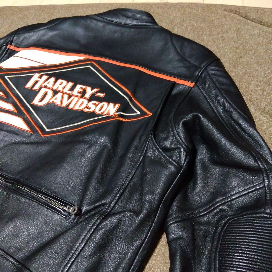 美品 Mサイズ ハーレーダビッドソン 純正ライダースジャケット Wジッパー