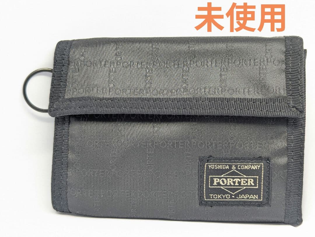 希少 PORTER ポーター 財布 三つ折り財布 モノグラム 総柄 　未使用