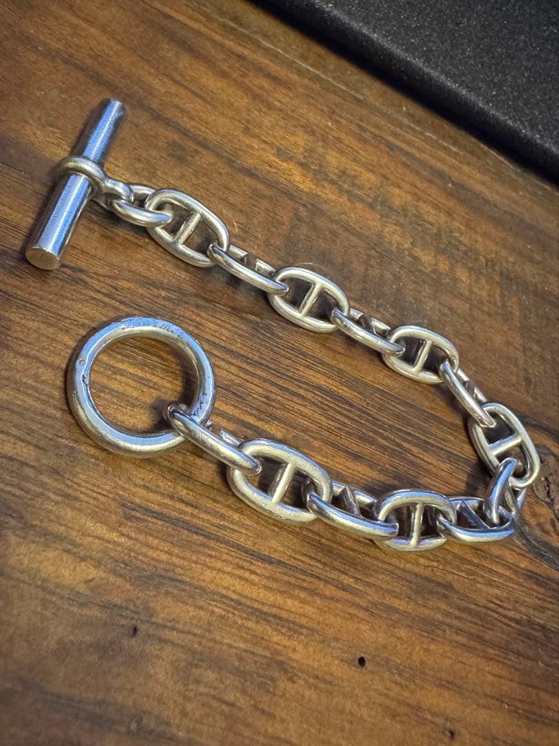 【MＢ3-P】 ヴィンテージエルメス シェーヌダンクル GM13 筆記体