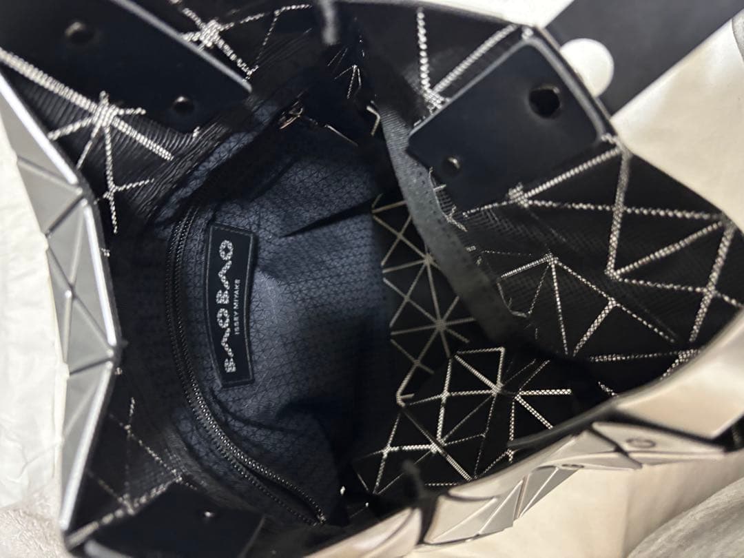 BAO BAO ISSEY MIYAKE シルバー トートバッグ