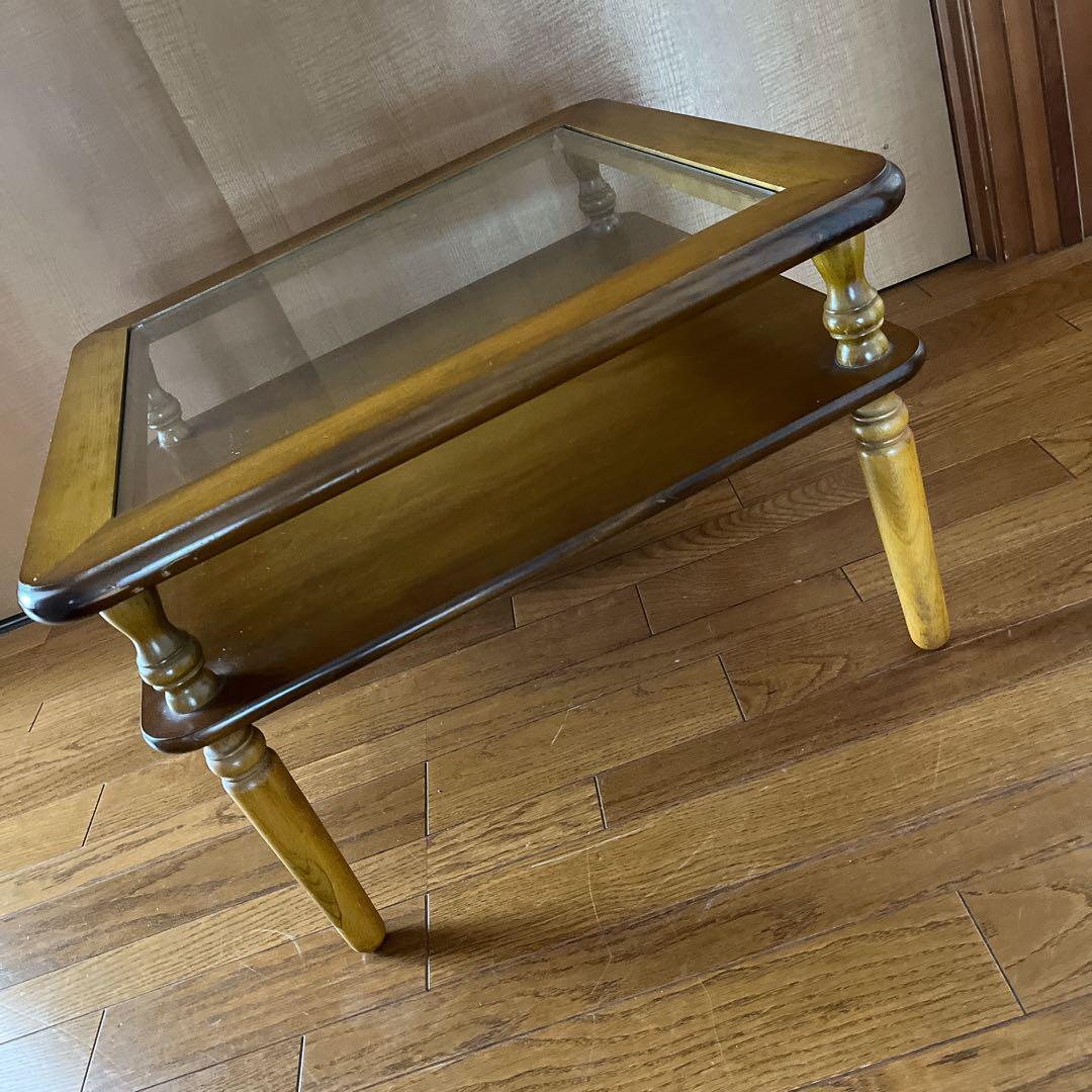 チワワ様リクエスト品】コロニアル 様式 ヴィンテージ コーヒーテーブル 天然木