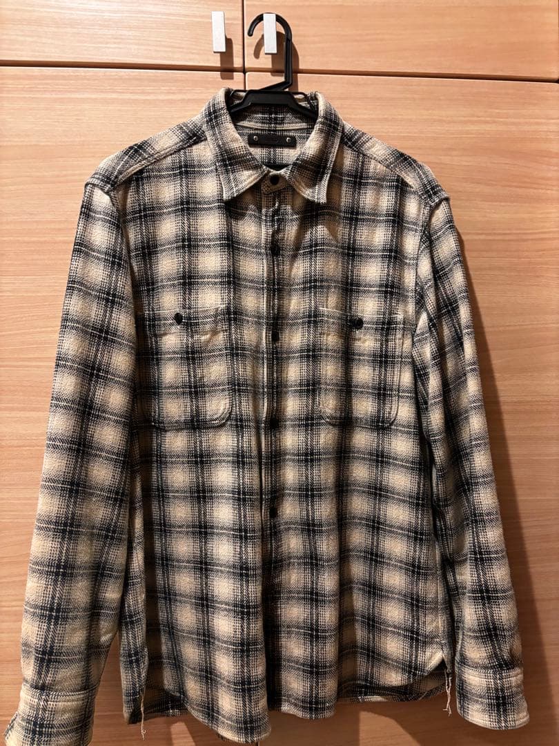 マインデニム　オンブレ　チェックシャツ