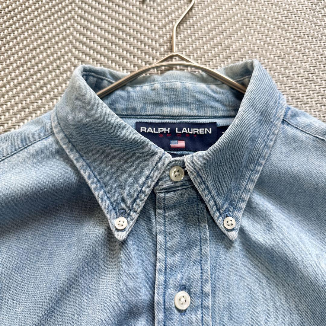 美品 ラルフローレン 90's ビンテージ デニムシャツ オーバーサイズ XL〜