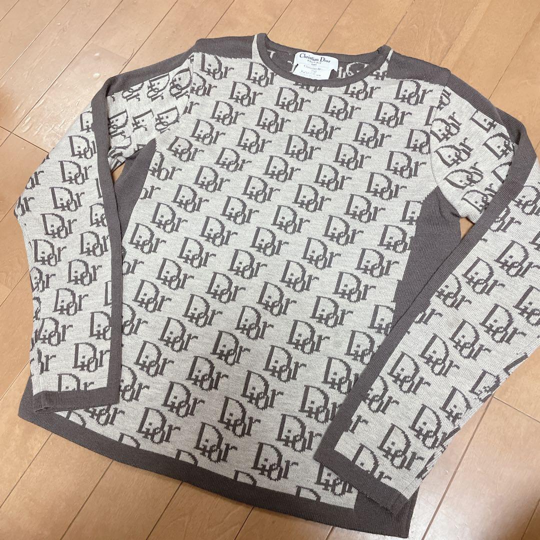 【美品】Dior 総柄ニットセーター