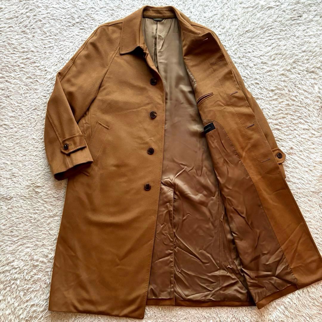 ★カシミヤ100％★ D'URBAN ステンカラーコート ハンドメイド キャメル