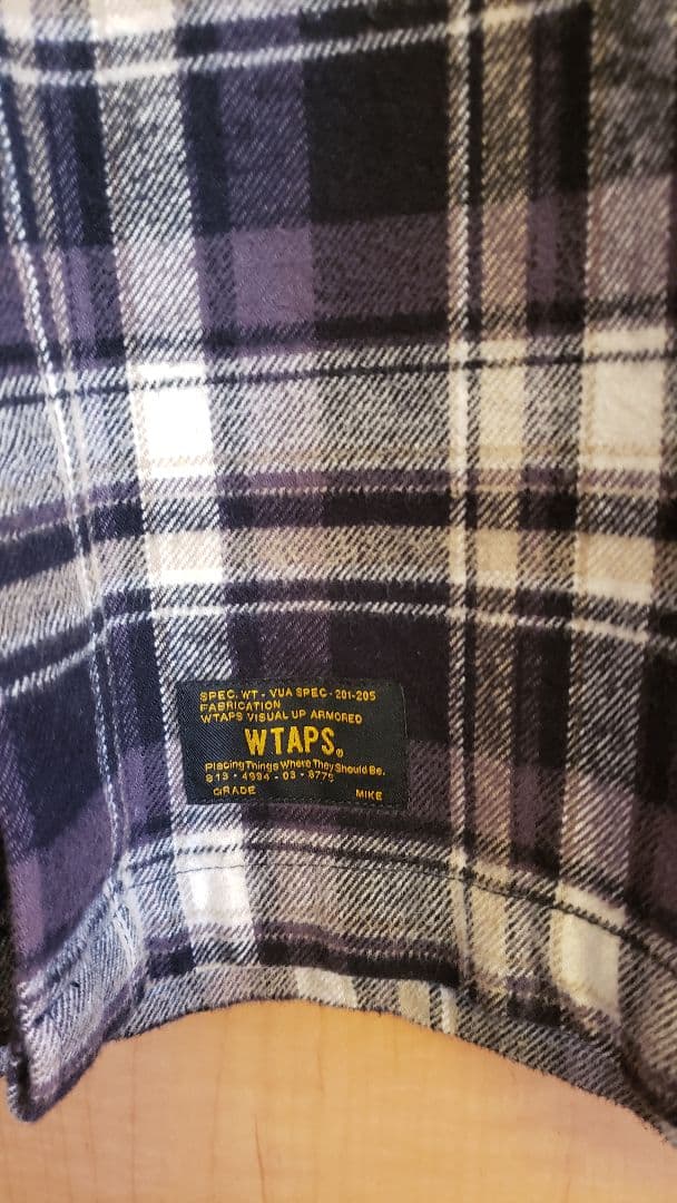 WTAPS チェック柄 長袖シャツ Mサイズ 古着