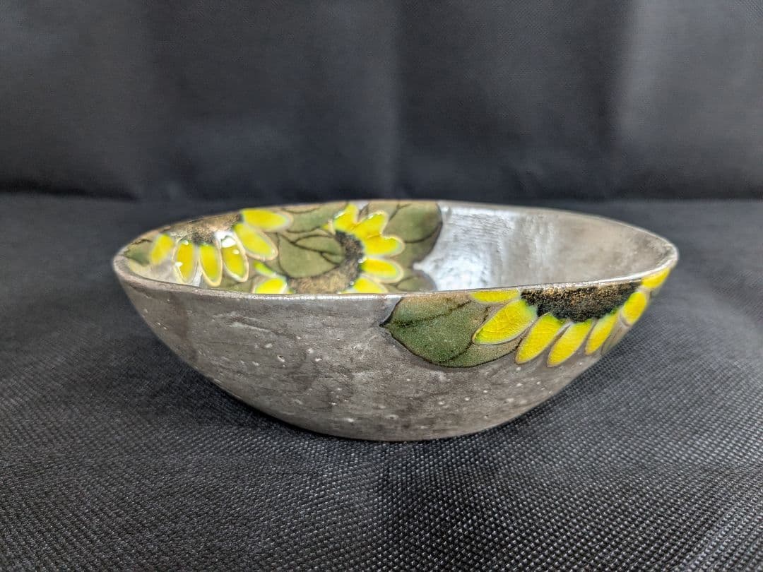 陶あん 清水焼 京焼 色絵付け 銀彩 小鉢 小皿 5枚セット