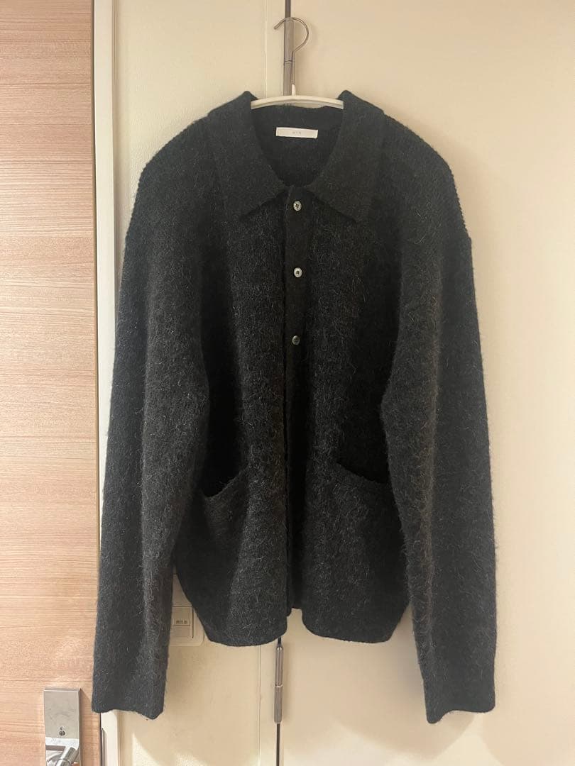 WYM MOHAIR BLEND KNIT SHIRT CARDIGAN ・M
