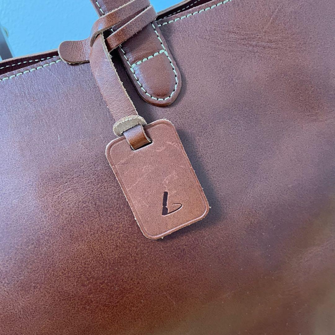 土屋鞄　ディアリオ　ラージトート　バッグ　レザー　ブラウン