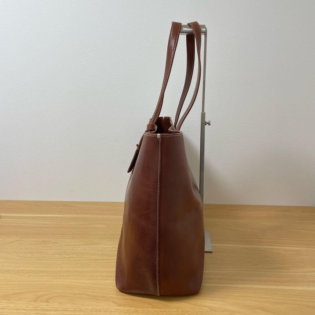 土屋鞄　ディアリオ　ラージトート　バッグ　レザー　ブラウン